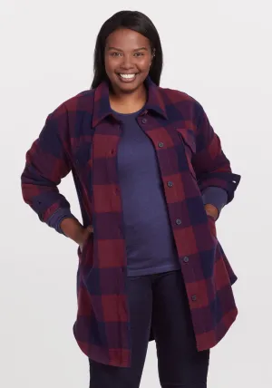 Sutton Shacket • Final Sale Deals! - Cranberry Navy Checkered