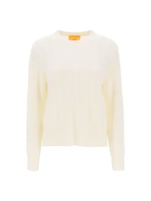 Twin Cable Cashmere Sweater