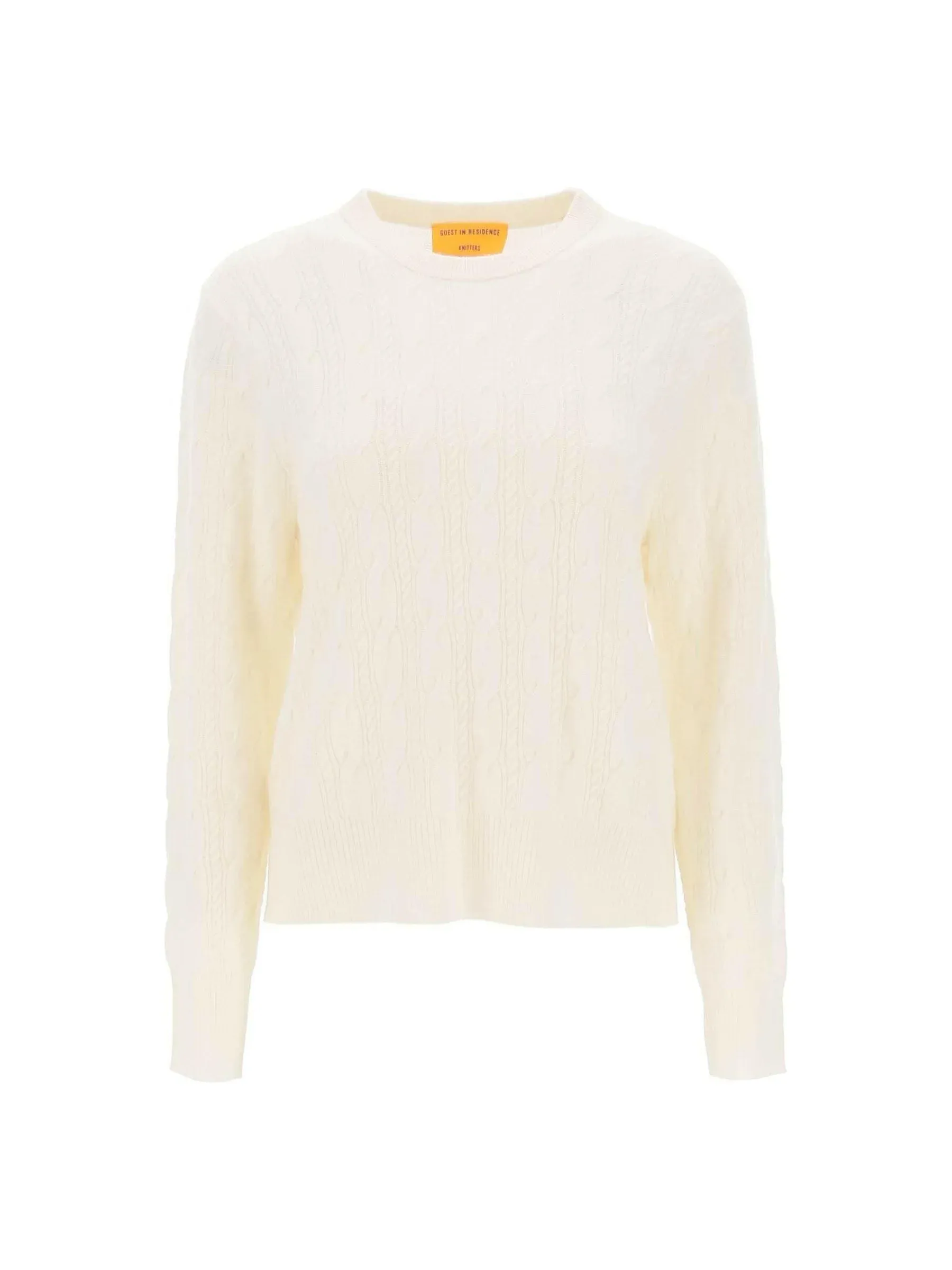 Twin Cable Cashmere Sweater