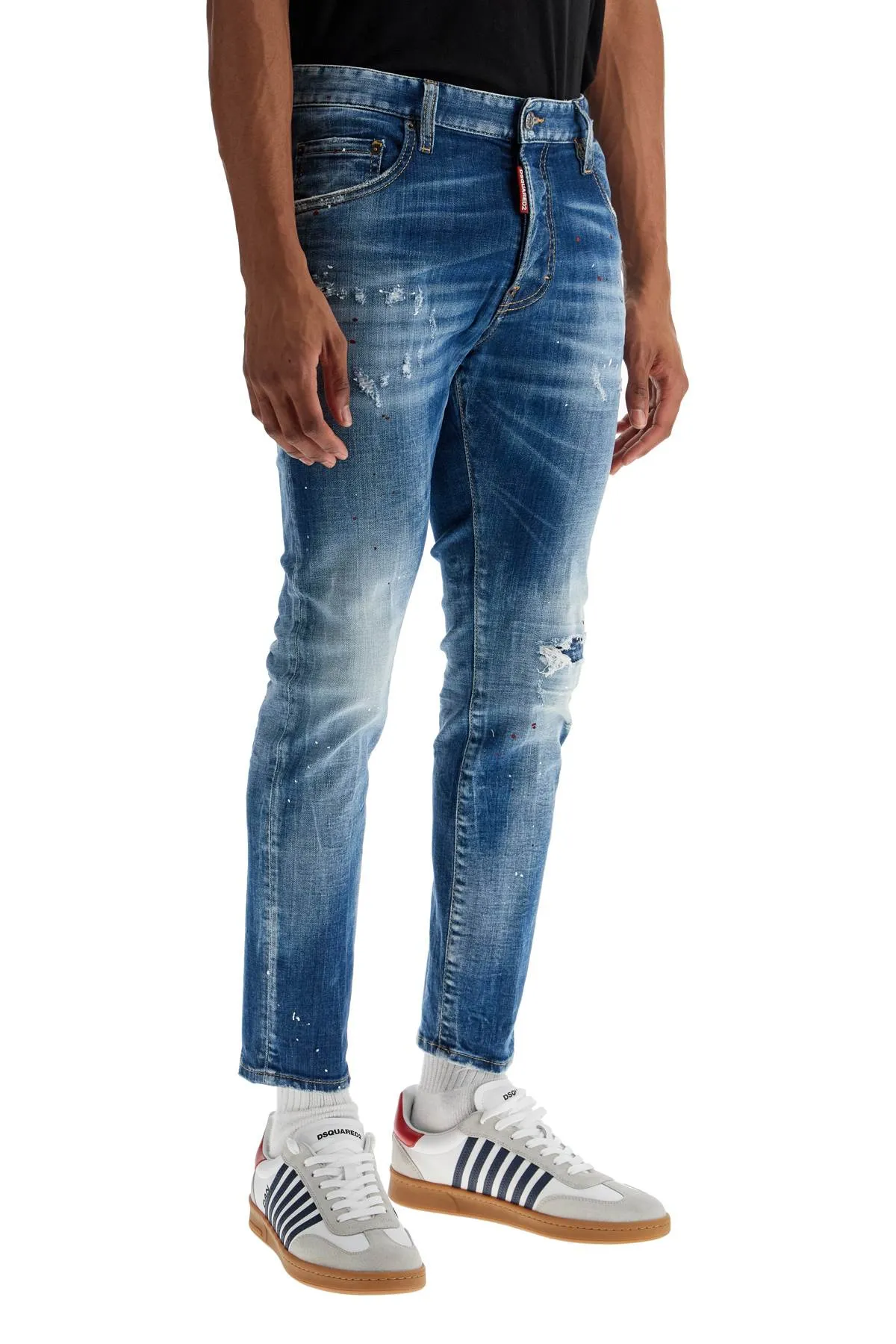 Used Effect Slim-Fit Jeans