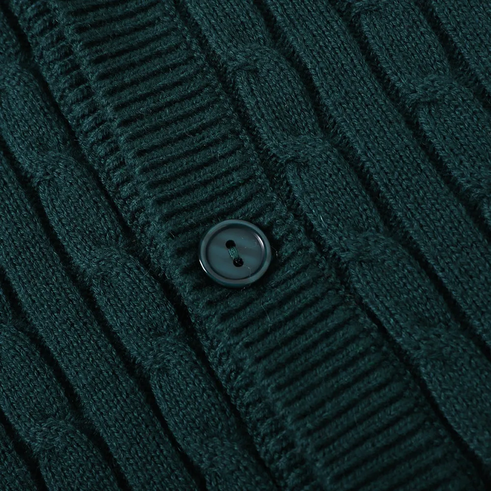 Vauva FW23 - Boys Braided Long Sleeve Knit Jacket (Green)
