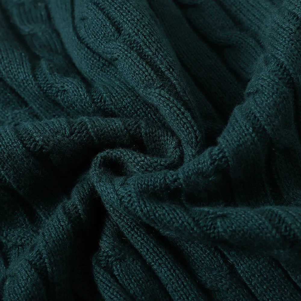 Vauva FW23 - Boys Braided Long Sleeve Knit Jacket (Green)
