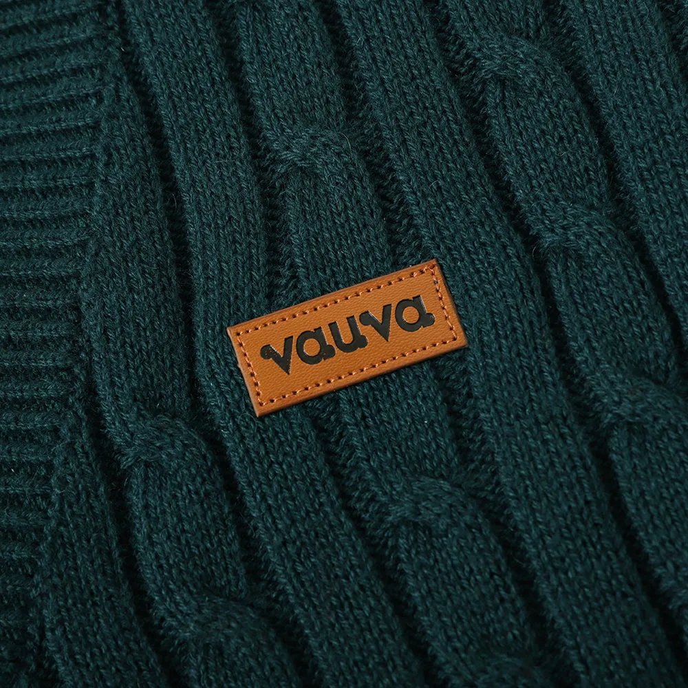 Vauva FW23 - Boys Braided Long Sleeve Knit Jacket (Green)
