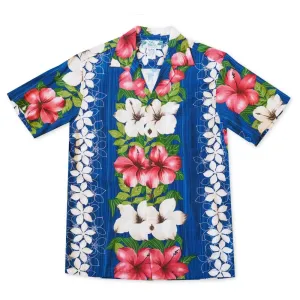 Vintage Aloha Blue Hawaiian Rayon Shirt