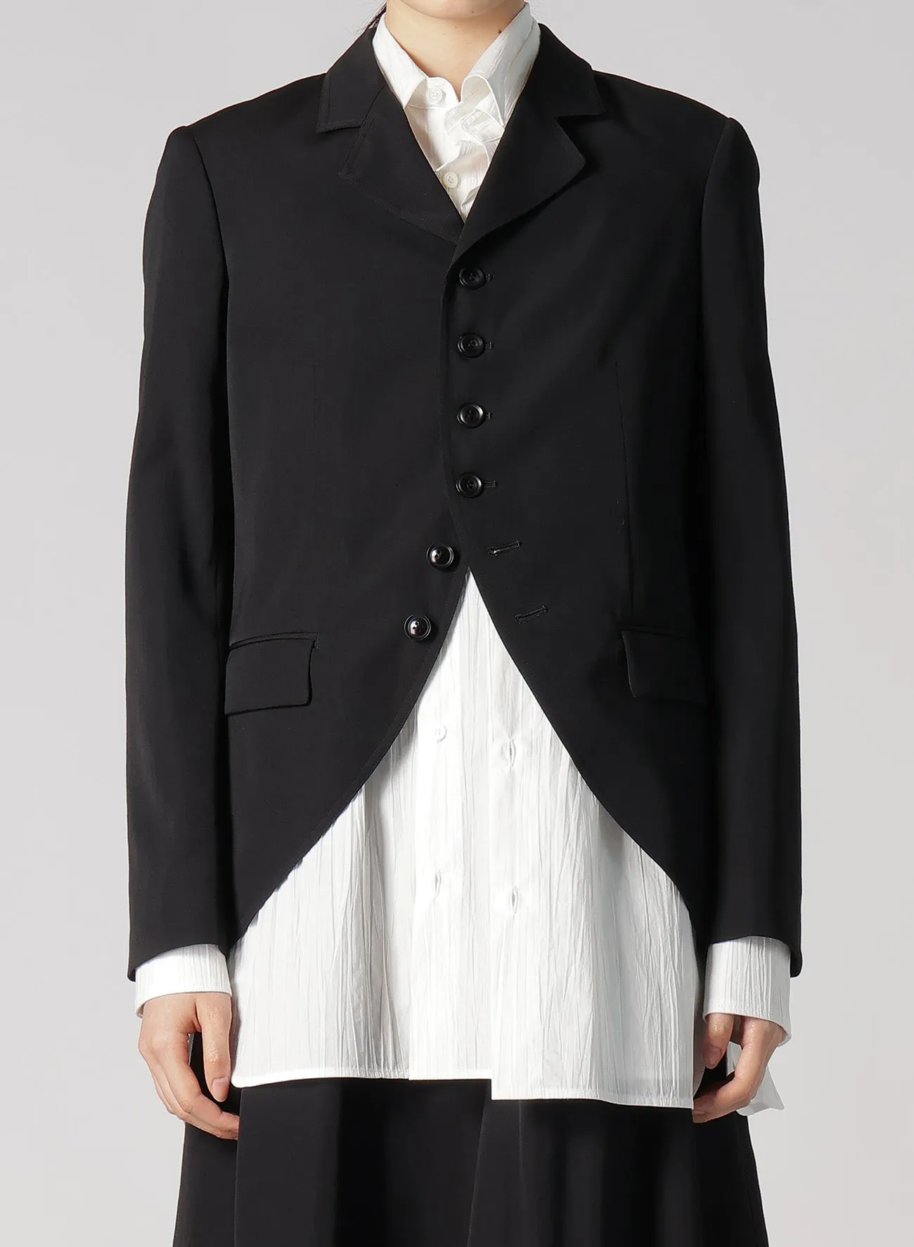 WOOL GABARDINE TAILORED JACKET